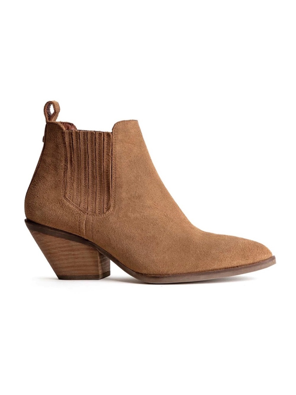 Patina Portland Leather Dakota Tan Suede Ankle Boots Booties Size 6.5 - Picture 3 of 12